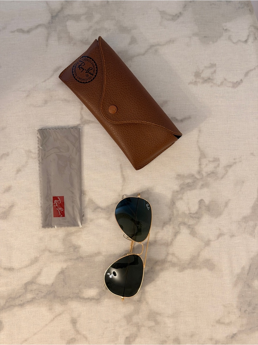 Ray-Ban Gold Frame Sunglasses - Picture 2 of 2